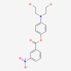 p-(Bis(2-bromoethyl)amino)phenyl m-nitrobenzoate