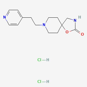 molecular formula C14H21Cl2N3O2 B14699834 1-Oxa-3,8-diazaspiro(4.5)decan-2-one, 8-(2-(4-pyridyl)ethyl)-, dihydrochloride CAS No. 23804-99-1