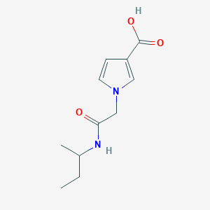 molecular formula C11H16N2O3 B1469985 1-{[(butan-2-yl)carbamoyl]methyl}-1H-pyrrole-3-carboxylic acid CAS No. 1505935-57-8