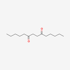 molecular formula C14H26O2 B14699885 Tetradecane-6,9-dione CAS No. 22633-22-3