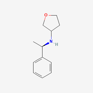 molecular formula C12H17NO B1469990 N-[(1R)-1-phenylethyl]oxolan-3-amine CAS No. 1039632-41-1