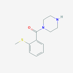molecular formula C12H16N2OS B1469993 1-[2-(Methylsulfanyl)benzoyl]piperazine CAS No. 1499456-06-2
