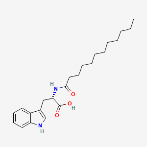 molecular formula C23H34N2O3 B14699953 N-Dodecanoyl-L-tryptophan CAS No. 21442-81-9