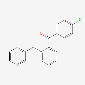 molecular formula C20H15ClO B14699954 (2-Benzylphenyl)(4-chlorophenyl)methanone CAS No. 18793-94-7