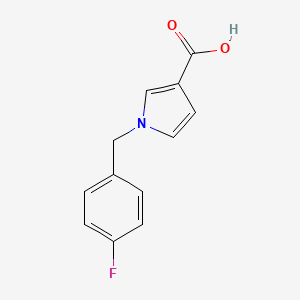 molecular formula C12H10FNO2 B1469996 Ácido 1-[(4-fluorofenil)metil]-1H-pirrol-3-carboxílico CAS No. 1537477-90-9