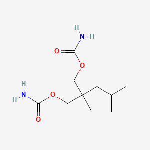 molecular formula C10H20N2O4 B14699968 1,3-Propanediol, 2-isobutyl-2-methyl-, dicarbamate CAS No. 25462-43-5