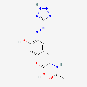 N-Acetyl-3-{4-oxo-3-[2-(2H-tetrazol-5-yl)hydrazinylidene]cyclohexa-1,5-dien-1-yl}-L-alanine