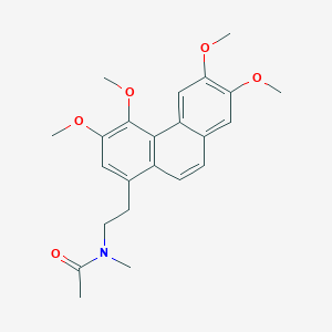 molecular formula C23H27NO5 B14699989 N-Methyl-N-[2-(3,4,6,7-tetramethoxyphenanthren-1-YL)ethyl]acetamide CAS No. 14397-37-6