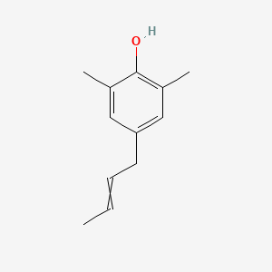 molecular formula C12H16O B14700010 4-(But-2-en-1-yl)-2,6-dimethylphenol CAS No. 21104-18-7