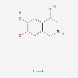 7-Methoxy-1,2,3,4-tetrahydroisoquinoline-4,6-diol;hydrochloride