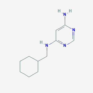 molecular formula C11H18N4 B1470002 N4-(cyclohexylmethyl)pyrimidine-4,6-diamine CAS No. 1467718-17-7