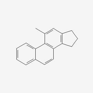 molecular formula C18H16 B14700043 15H-Cyclopenta(a)phenanthrene, 16,17-dihydro-11-methyl- CAS No. 24684-41-1