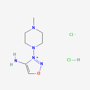 molecular formula C7H15Cl2N5O B14700053 3-(4-Methyl-1-piperazinyl)sydnone imine dihydrochloride CAS No. 24796-53-0