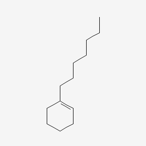 molecular formula C13H24 B14700054 1-Heptylcyclohexene CAS No. 15232-86-7