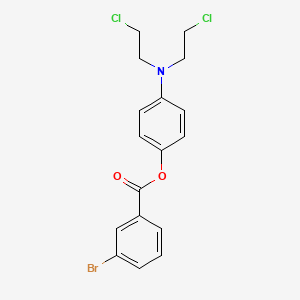 molecular formula C17H16BrCl2NO2 B14700098 p-(Bis(2-chloroethyl)amino)phenyl m-bromobenzoate CAS No. 22953-52-2