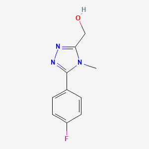 molecular formula C10H10FN3O B1470010 [5-(4-氟苯基)-4-甲基-4H-1,2,4-三唑-3-基]甲醇 CAS No. 1126635-60-6