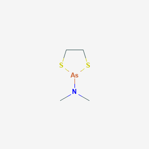 molecular formula C4H10AsNS2 B14700106 N,N-Dimethyl-1,3,2-dithiarsolan-2-amine CAS No. 17886-13-4