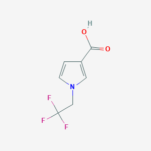 molecular formula C7H6F3NO2 B1470011 1-(2,2,2-三氟乙基)-1H-吡咯-3-羧酸 CAS No. 1515966-35-4