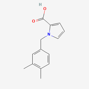 molecular formula C14H15NO2 B1470012 1-[(3,4-二甲基苯基)甲基]-1H-吡咯-2-羧酸 CAS No. 1521575-21-2