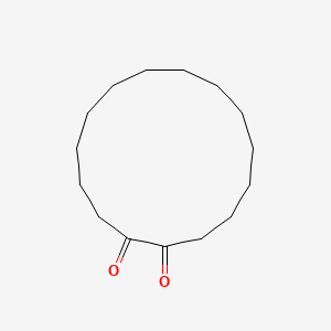 molecular formula C15H26O2 B14700122 1,2-Cyclopentadecanedione CAS No. 23427-69-2