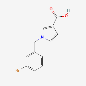 molecular formula C12H10BrNO2 B1470015 1-[(3-溴苯基)甲基]-1H-吡咯-3-羧酸 CAS No. 1539256-70-6