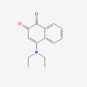 molecular formula C14H15NO2 B14700158 4-(Diethylamino)naphthalene-1,2-dione CAS No. 23673-39-4