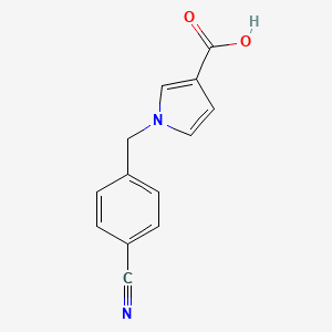 molecular formula C13H10N2O2 B1470017 1-[(4-氰基苯基)甲基]-1H-吡咯-3-羧酸 CAS No. 1505229-47-9