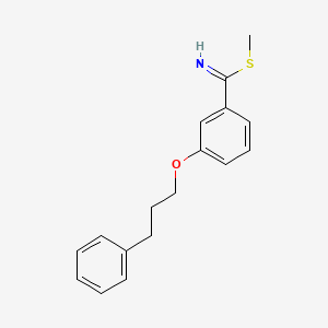 molecular formula C17H19NOS B14700176 Methyl 3-(3-phenylpropoxy)benzenecarboximidothioate CAS No. 24723-43-1