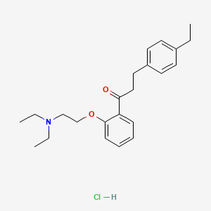 1-Propanone, 1-(2-(2-(diethylamino)ethoxy)phenyl)-3-(4-ethylphenyl)-, hydrochloride