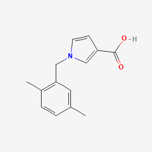molecular formula C14H15NO2 B1470021 1-[(2,5-二甲基苯基)甲基]-1H-吡咯-3-羧酸 CAS No. 1519239-79-2