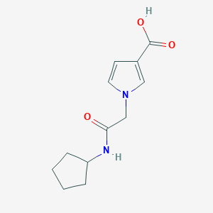 molecular formula C12H16N2O3 B1470022 1-[(环戊基氨基羰基)甲基]-1H-吡咯-3-羧酸 CAS No. 1511551-33-9