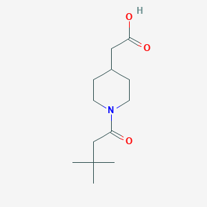 B1470023 2-(1-(3,3-Dimethylbutanoyl)piperidin-4-yl)acetic acid CAS No. 1490581-63-9