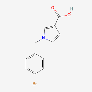 molecular formula C12H10BrNO2 B1470024 1-[(4-溴苯基)甲基]-1H-吡咯-3-羧酸 CAS No. 1509818-20-5