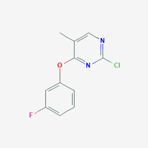 molecular formula C11H8ClFN2O B1470025 2-氯-4-(3-氟苯氧基)-5-甲基嘧啶 CAS No. 1523058-97-0