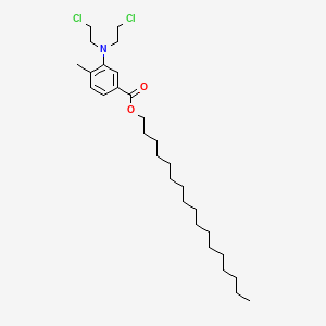 molecular formula C29H49Cl2NO2 B14700297 Heptadecyl 3-[bis(2-chloroethyl)amino]-4-methylbenzoate CAS No. 21447-82-5