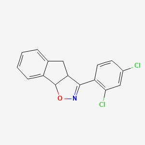 molecular formula C16H11Cl2NO B14700334 3a,8b-Dihydro-3-(2,4-dichlorophenyl)-4H-indeno(2,1-d)isoxazole CAS No. 27271-38-1