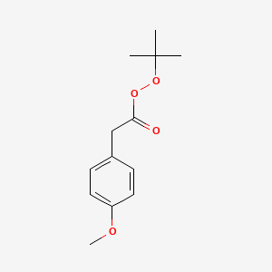 molecular formula C13H18O4 B14700340 Tert-butyl 2-(4-methoxyphenyl)ethaneperoxoate CAS No. 27396-21-0