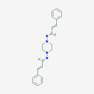 molecular formula C22H24N4 B14700360 N-[4-(Cinnamylideneamino)piperazin-1-YL]-3-phenyl-prop-2-EN-1-imine CAS No. 21323-11-5