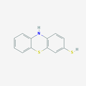 molecular formula C12H9NS2 B14700369 10H-phenothiazine-3-thiol CAS No. 27414-89-7