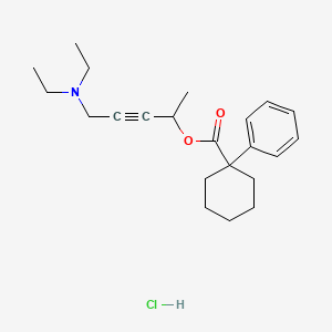 Cyclohexanecarboxylic acid, 1-phenyl-, 4-(diethylamino)-1-methyl-2-butynyl ester, hydrochloride