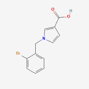 molecular formula C12H10BrNO2 B1470042 1-[(2-溴苯基)甲基]-1H-吡咯-3-羧酸 CAS No. 1525761-71-0