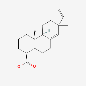 molecular formula C20H30O2 B14700423 methyl (1R,4aR,4bS)-7-ethenyl-4a,7-dimethyl-1,2,3,4,4b,5,6,9,10,10a-decahydrophenanthrene-1-carboxylate CAS No. 23527-10-8