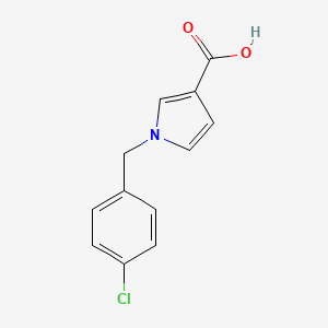 molecular formula C12H10ClNO2 B1470043 1-[(4-氯苯基)甲基]-1H-吡咯-3-羧酸 CAS No. 1522746-04-8
