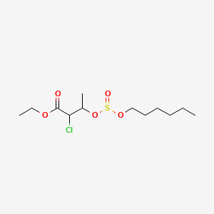 molecular formula C12H23ClO5S B14700441 Ethyl 2-chloro-3-hexoxysulfinyloxybutanoate CAS No. 25600-80-0