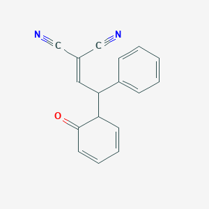 molecular formula C17H12N2O B14700448 [2-(6-Oxocyclohexa-2,4-dien-1-yl)-2-phenylethylidene]propanedinitrile CAS No. 23195-86-0