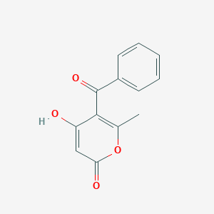 molecular formula C13H10O4 B14700453 5-Benzoyl-4-hydroxy-6-methyl-2H-pyran-2-one CAS No. 14895-17-1