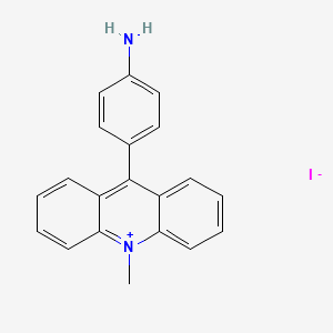 molecular formula C20H17IN2 B14700514 9-(4-Aminophenyl)-10-methylacridin-10-ium iodide CAS No. 24287-79-4