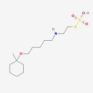 molecular formula C14H29NO4S2 B14700533 S-2-((5-(1-Methylcyclohexyloxy)pentyl)amino)ethyl thiosulfate CAS No. 21226-97-1