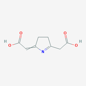 molecular formula C8H9NO4 B14700543 [5-(Carboxymethyl)-3,4-dihydro-2H-pyrrol-2-ylidene]acetic acid CAS No. 25044-22-8