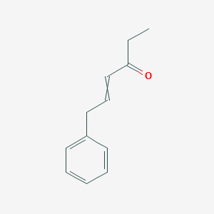 molecular formula C12H14O B14700545 6-Phenylhex-4-en-3-one CAS No. 24616-05-5